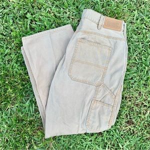 Retro khaki carpenter cargo pants